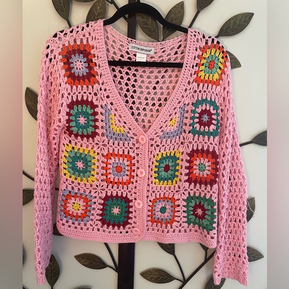 Cotton Emporium Crocheted Cardigan - Picture 2 of 9